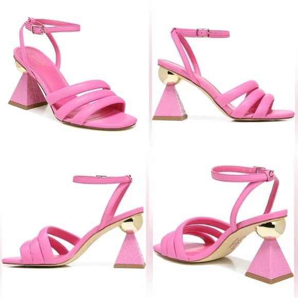 CIRCUS SAM EDELMAN BOBBIE BARBIE PINK CRUSH ANKLE STRAP SANDALS NWT SZ 8