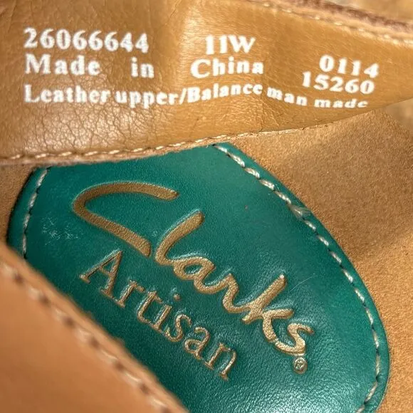 Clarks Artisan Leather Wedge Sandals Caslynn Regina Size 11 W Turquoise Beige