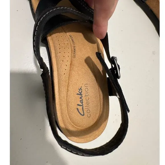 CLARK'S COLLECTION New $90 Adjustable Brynn Step Sandal Size 9.5M