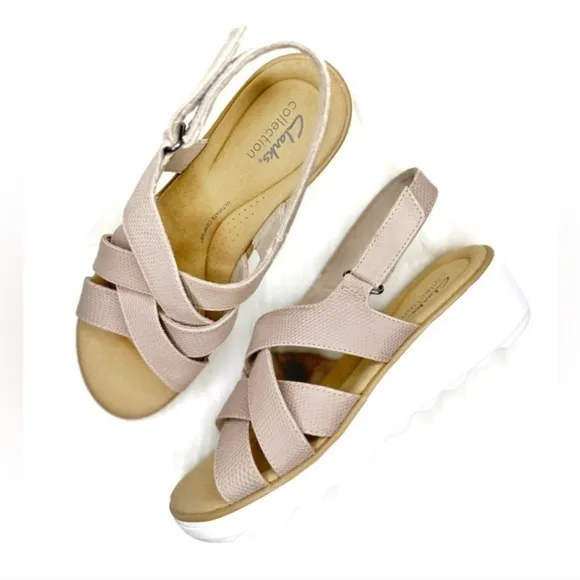 Clarks JILLIAN SPRING wedge sandals 8.5