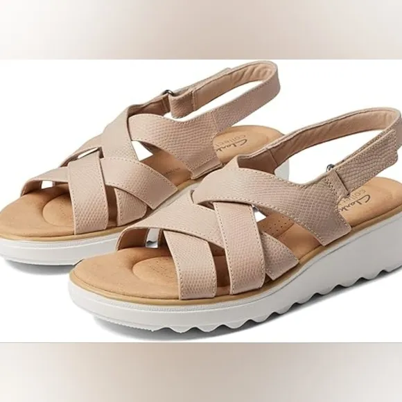 Clarks JILLIAN SPRING wedge sandals 8.5