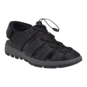 CLARKS Mens Leather Brixby Cove Sandals Size Various Black color