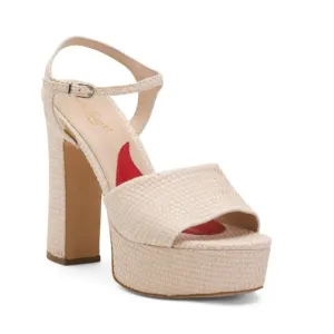 CLAUDIA LISOTTA RAFFIA Made In Brazil Elizabeth Platform Sandals