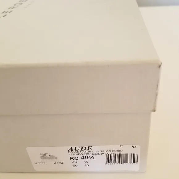 Clergerie Aida Raffia Platform Sandals, Beige, Size EU 40.5, NWT