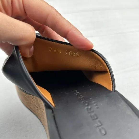 Clergerie Emilia Women’s Platform Sandals Black Napa sz EU 39.5/9 US