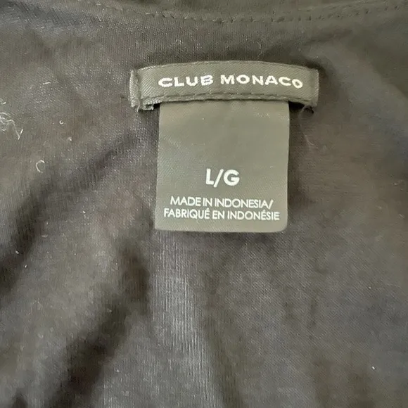 CLUB MONACO Sleeveless Open Back Color Black Dress Size Large NWOT