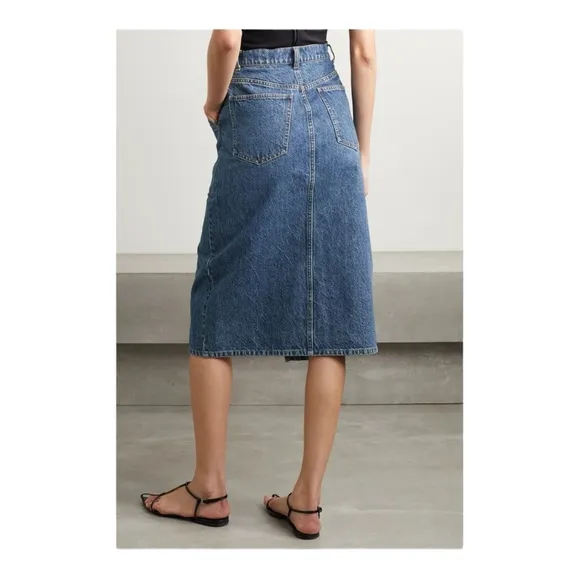 CO Dark Denim midi skirt