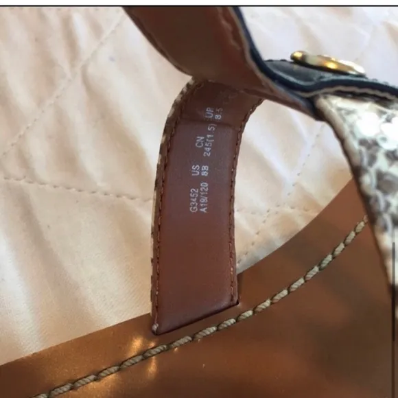 Coach Black/Natural Sandals Size 8