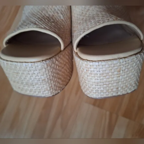 Coach Bobi Straw Platform Sandals