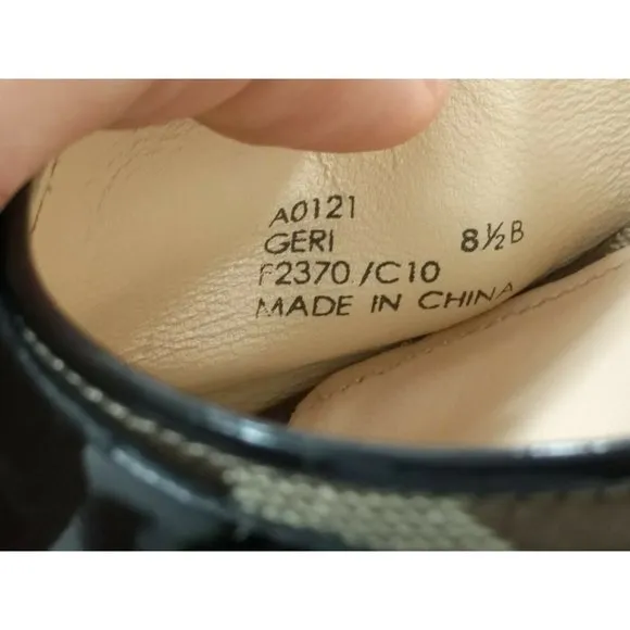 Coach Geri Size 8.5 B Wedge Sandals Signature 8.5