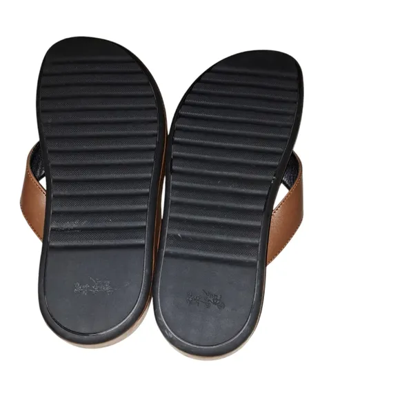 Coach Mens Brown Leather Sandals. G1442 Size 10.
