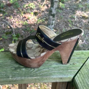 Coach platform sandals