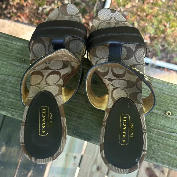 Coach platform sandals