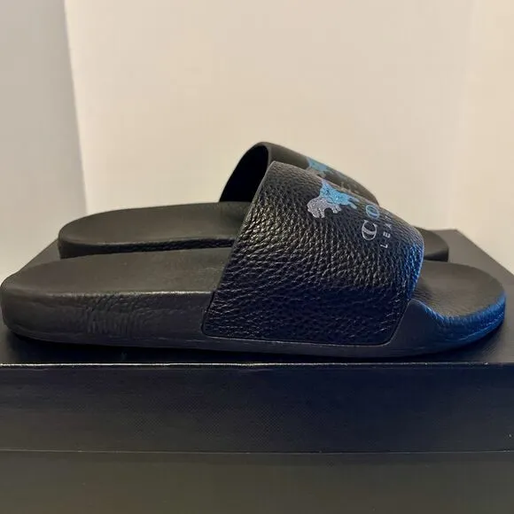 Coach Udele Sport Rexy Rainbow Slide Women's 8 B Black Ombre Glitter