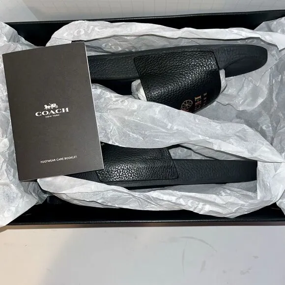 Coach Udele Sport Rexy Rainbow Slide Women's 8 B Black Ombre Glitter