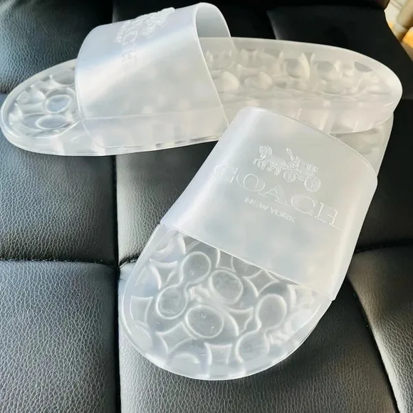 Coach Ulyssa clear slide sandals​​
