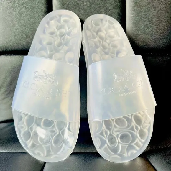 Coach Ulyssa clear slide sandals​​