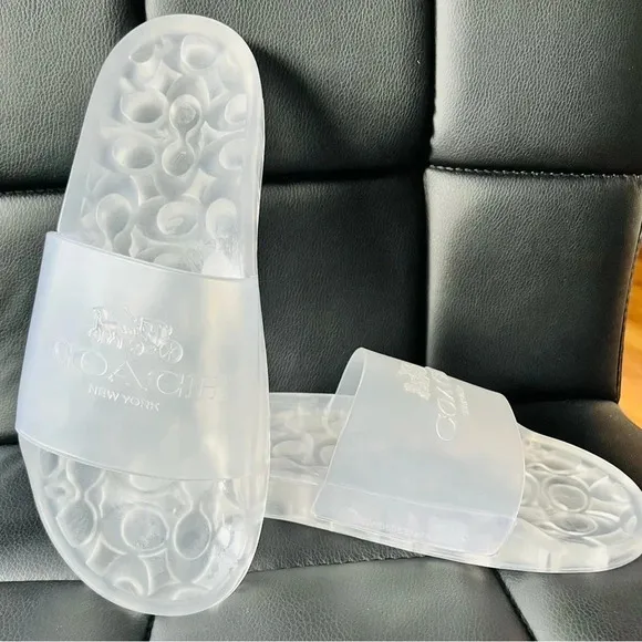 Coach Ulyssa clear slide sandals​​