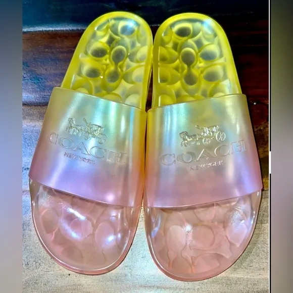 Coach Women's Ulyssa Pool Slides Jelly Sandals size 8​​