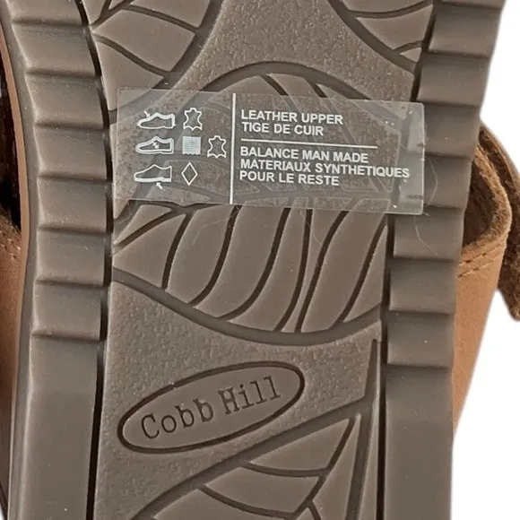 Cobb Hill May slide wedge leather sandals 7.5 NEW
