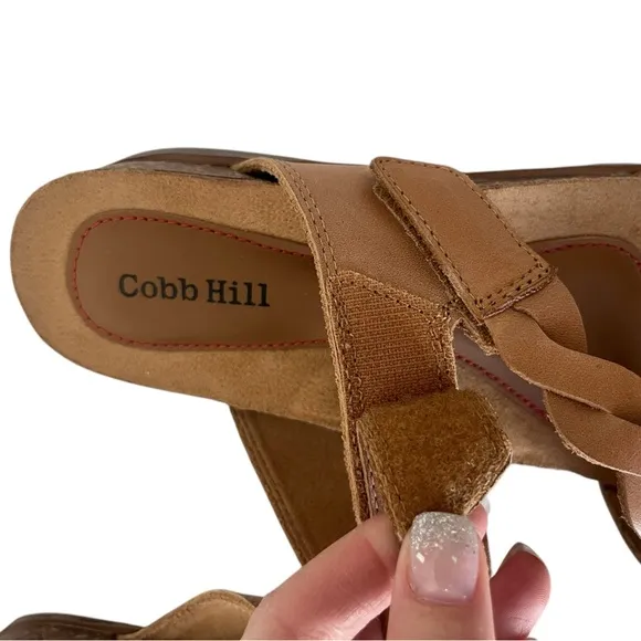 Cobb Hill May slide wedge leather sandals 7.5 NEW