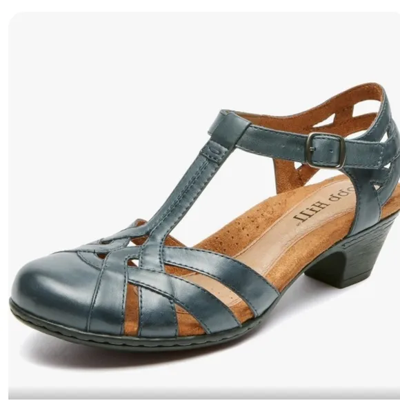 Cobb Hill Women's Aubrey  leather sandals green size 11M casual vacation office