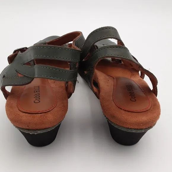 Cobb Hill Women's Aubrey  leather sandals green size 11M casual vacation office