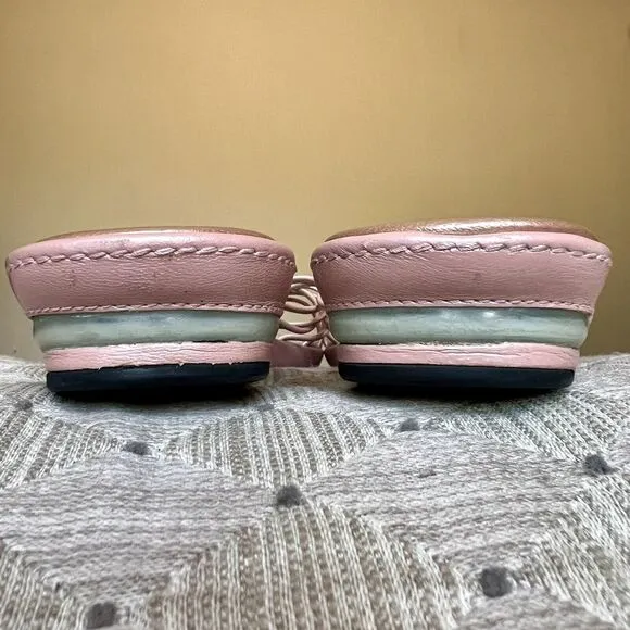 Cole Haan Camdyn Pearlized Pink Daisy Slide Flat Sandals w/ Toe Post Women’s 6.5