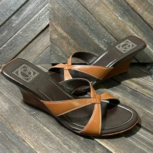 Cole Haan Carolina Strappy Wedge Sandals Mules Sz. 10