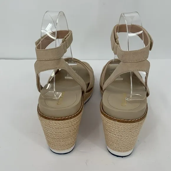 Cole Haan CloudFeel Wedge Espadrille sandal shoe platform ankle strap new 9.5