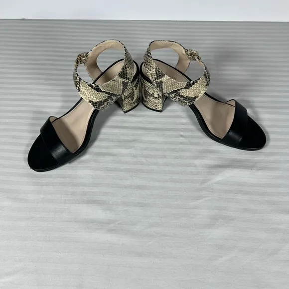 Cole Haan Elegant Black and Snake Print Women's Heels