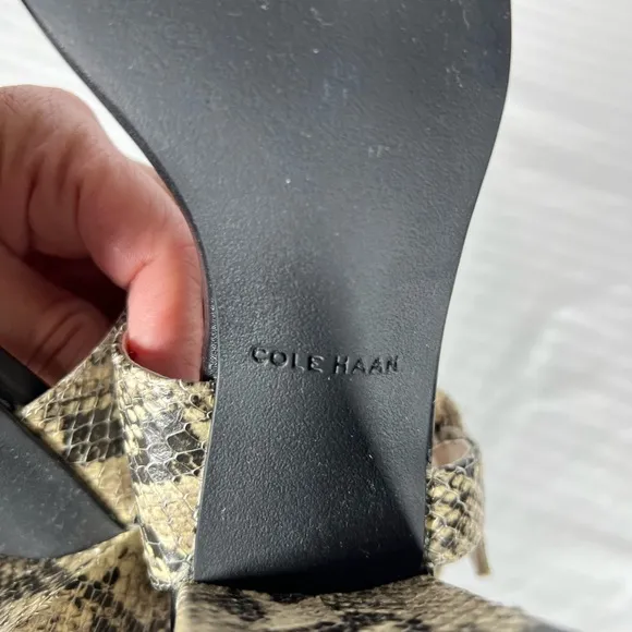 Cole Haan Elegant Black and Snake Print Women's Heels