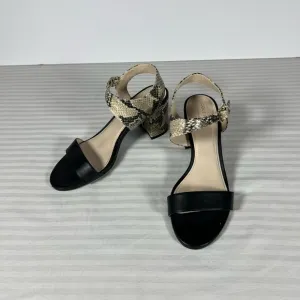 Cole Haan Elegant Black and Snake Print Women's Heels
