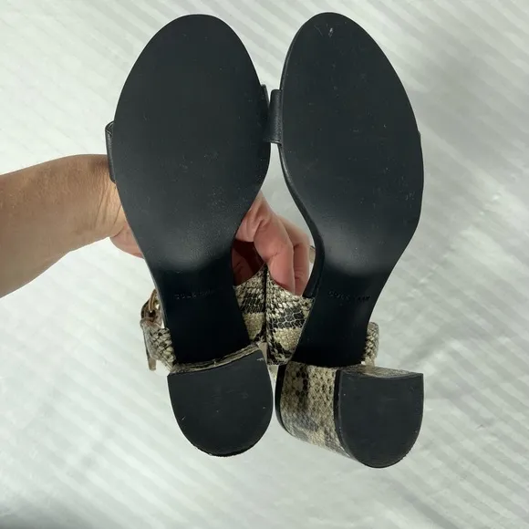Cole Haan Elegant Black and Snake Print Women's Heels