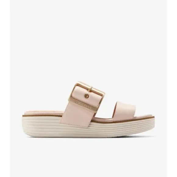 Cole Haan OriginalGrand Sandals Womens 7B Sandollar Ivory Platform Slides FZP241