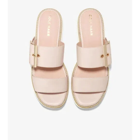 Cole Haan OriginalGrand Sandals Womens 7B Sandollar Ivory Platform Slides FZP241