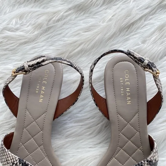 Cole Haan | Snake Print Wedge Sandals