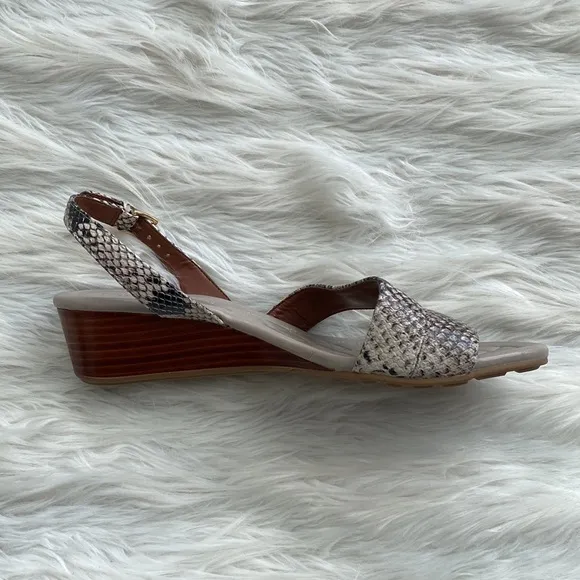 Cole Haan | Snake Print Wedge Sandals