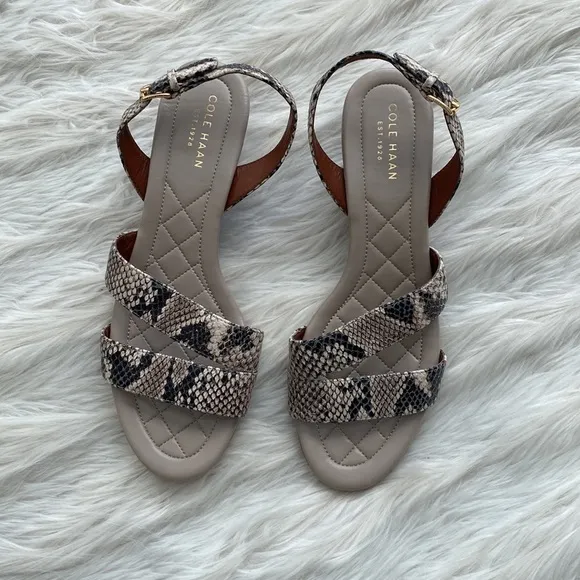 Cole Haan | Snake Print Wedge Sandals