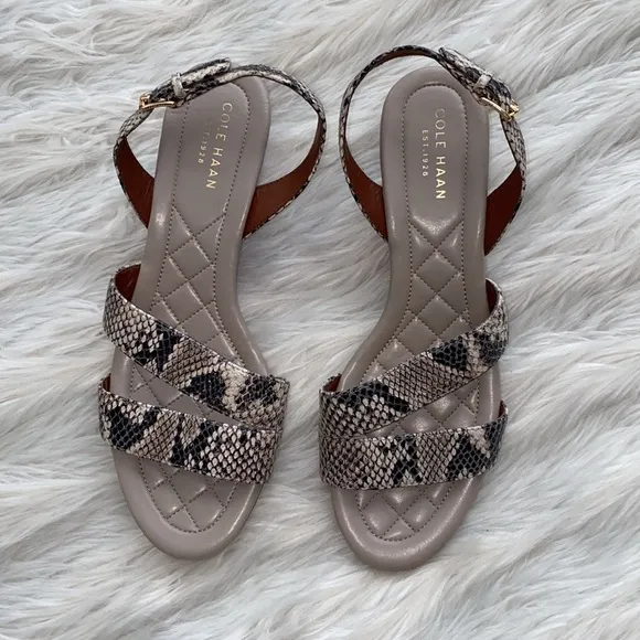 Cole Haan | Snake Print Wedge Sandals