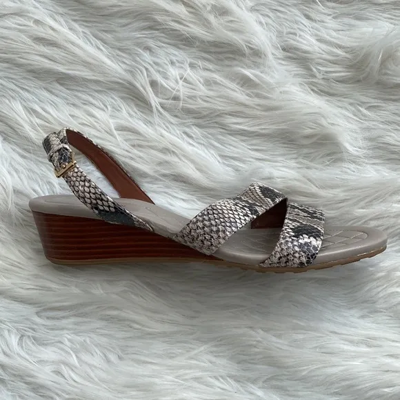 Cole Haan | Snake Print Wedge Sandals
