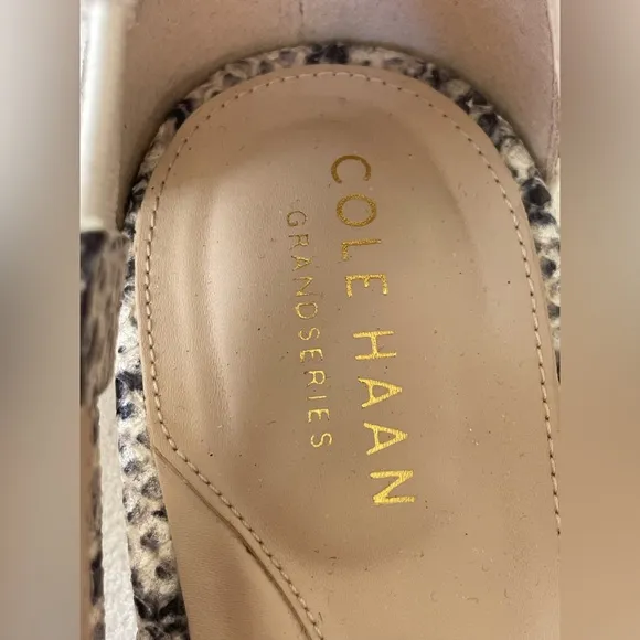 COLE HAAN Womens Modern Classics Lewis Snake Slip On Dress Sandals Shoes