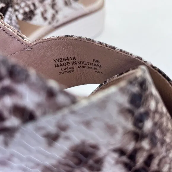Cole Haan Women's Originalgrand Platform Sandals Size 6 Snake Print
