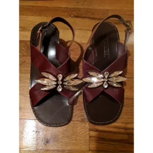 COPY - Marc Jacobs Leather Stoned Sandals 39 8.5 Designer Unique
