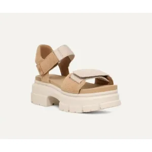 COPY - UGG Ashton Ankle Suede Platform Sandals Women’s 9.5 Beige Chunky Lug Sole