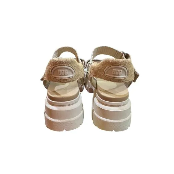COPY - UGG Ashton Ankle Suede Platform Sandals Women’s 9.5 Beige Chunky Lug Sole