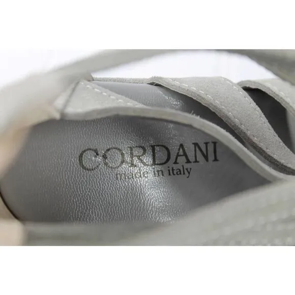 Cordani Gray Electra Strappy Wedge Sandals SZ 41