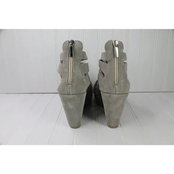Cordani Gray Electra Strappy Wedge Sandals SZ 41