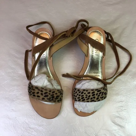 Cornetti Tropea Wedge Cheetah Print Sandals 36
