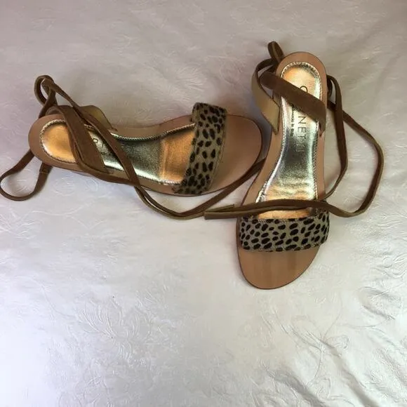 Cornetti Tropea Wedge Cheetah Print Sandals 36